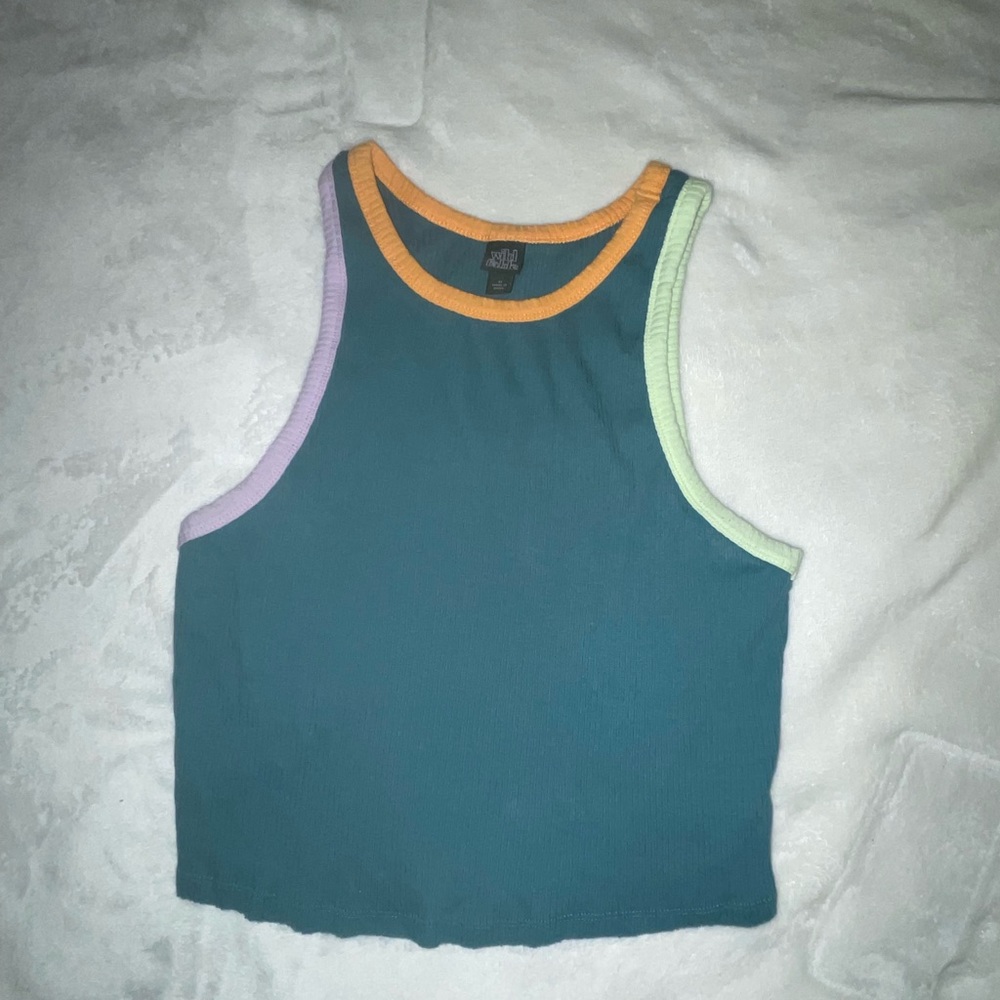 Ribbed muscle tee top